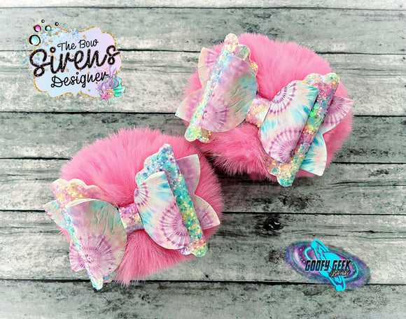 Pastel Pink Tie Dye Poms