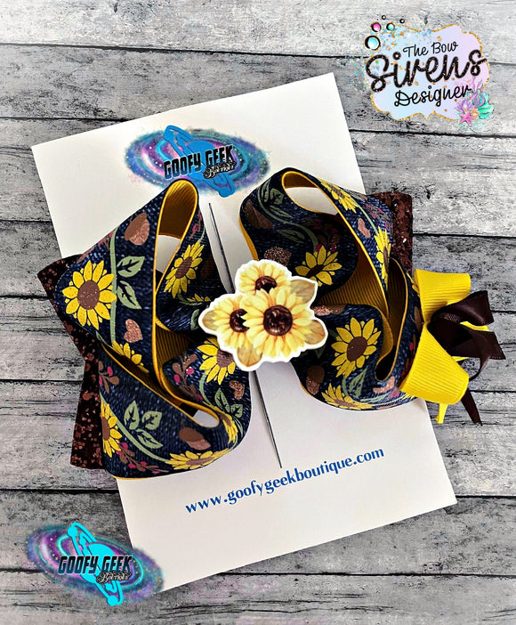 Sunflower Ribbon Bow