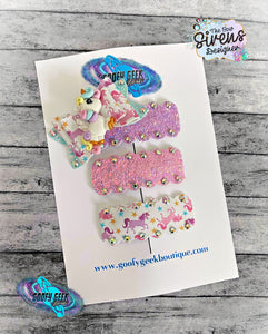 Unicorn Snap Clip Set